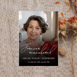 Póster Modern Elegant Script Photo Funeral Welcome Sign