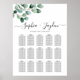 Póster Modern Eucalyptus Greenery Wedding
