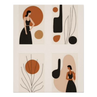 Póster Modern Feminine Balance II | Geo Mujer Abstracta