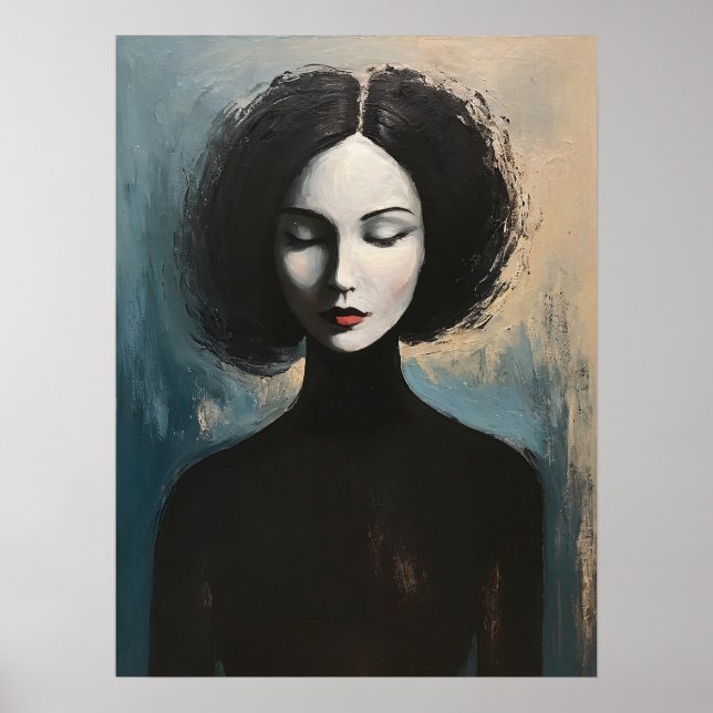 Póster Modern Feminine Portrait Wall Decor (Frente)