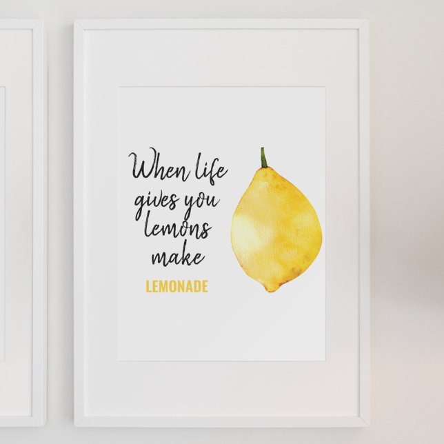 Póster Modern Funny Lemon Yellow Quote (Subido por el creador)