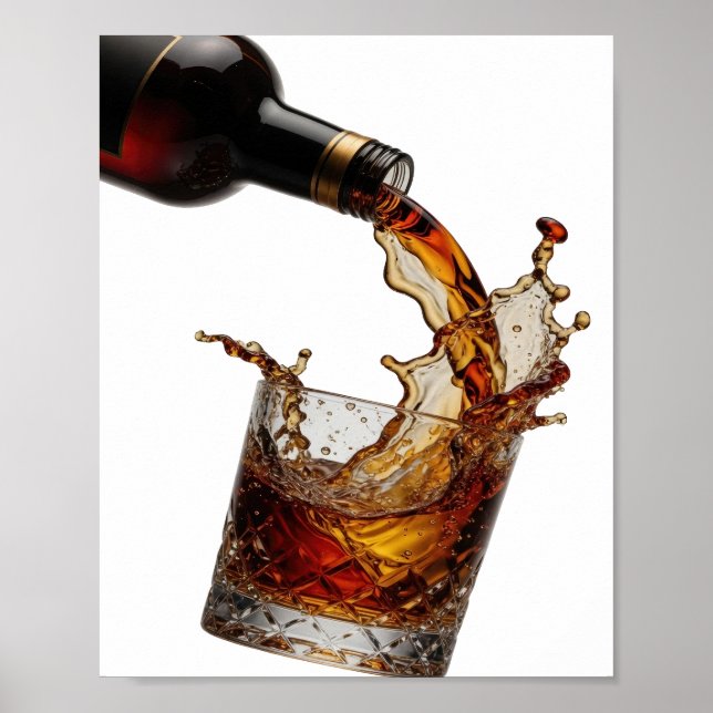 Póster Modern Gold WHISKY SPLASH (Frente)