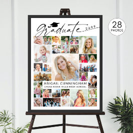Póster Modern Graduate 28 Photo Collage Party Display