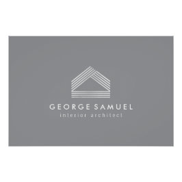 Póster Modern Home Design | Abstract Logo on Deep Ash