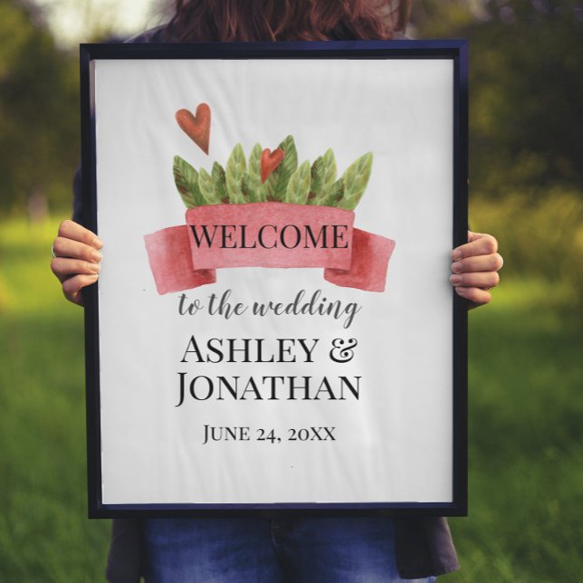 Póster Modern Informal Wedding Welcome (Subido por el creador)