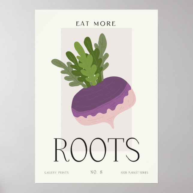 Póster Modern Kitchen Root Vegetable Art Minimalist Food  (Frente)