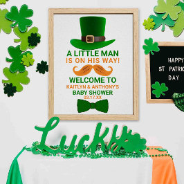 Póster Modern Leprechaun St. Patrick's Day Baby Shower