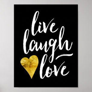 Póster Modern Live, Laugh, Love Print (8.5x11)