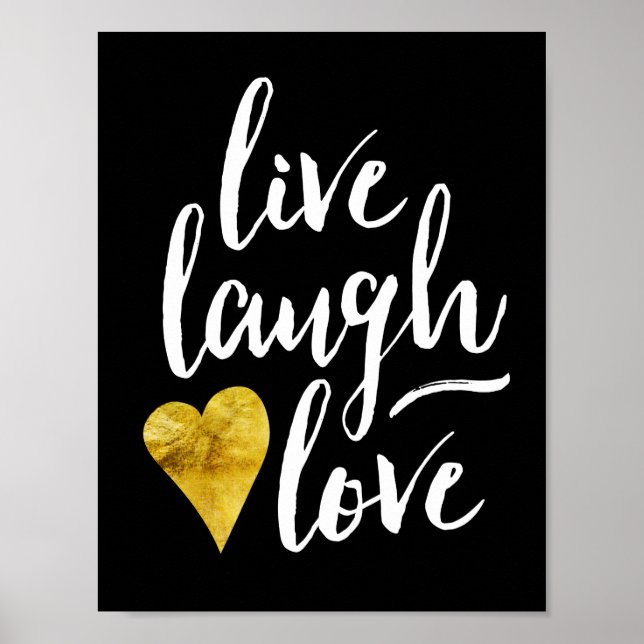 Póster Modern Live, Laugh, Love Print (8.5x11) (Frente)
