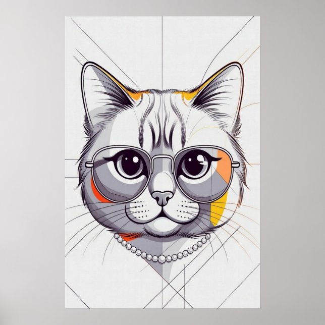 Póster Modern Meow Muse (Frente)