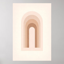 Póster Modern Minimal Boho Abstract Neutral Arches