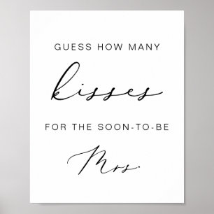 Póster Modern Minimal Bridal Shower adivina el Rótulo de