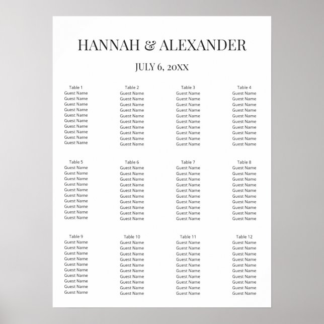 Póster Modern Minimal Wedding Welcome Sign (Frente)