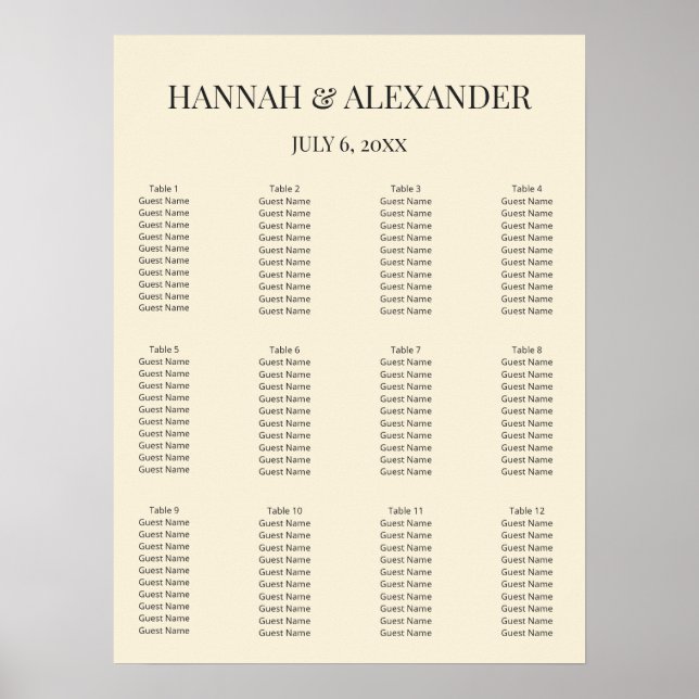 Póster Modern Minimal Wedding Welcome Sign (Frente)