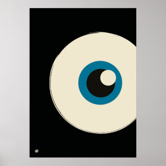 Póster Modern Minimalist Blue Eye Abstract Art 