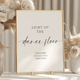 Póster Modern Minimalist Wedding Glow Stick