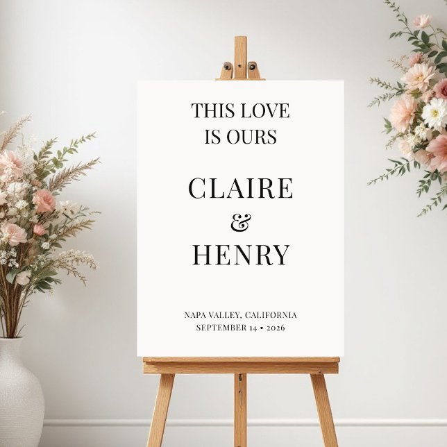 Póster Modern Minimalist Wedding Welcome Sign (Subido por el creador)