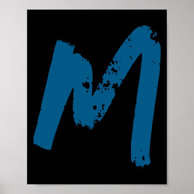 Póster Modern Monogram Initial Replace Add Yours  (Frente)