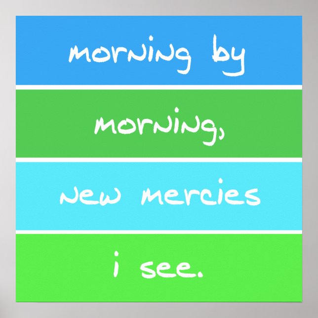 Póster Modern Morning By Morning Christian Song Lyrics (Frente)