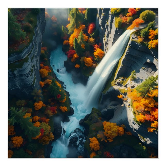 Póster Modern Navy & Gold Abstract Mountain Peak – Luxury (Anverso)