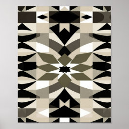 Póster Modern Neutral Geometric Wall Art Print | Earth To