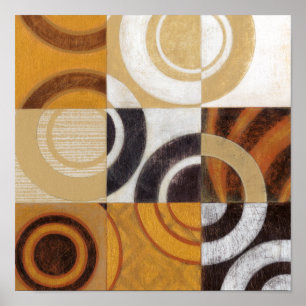 Póster Modern Painting with Circular Patterns