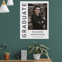 Póster Modern Photo Boy 2023 Invitación de graduación