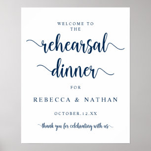 Póster Modern Rustic, Wedding Rehearsal Dinner Welcome Po