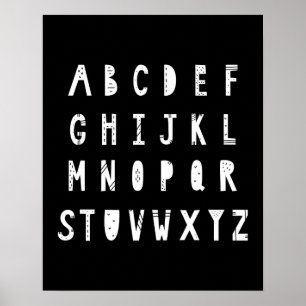 Póster Modern scandi alphabet Nursery