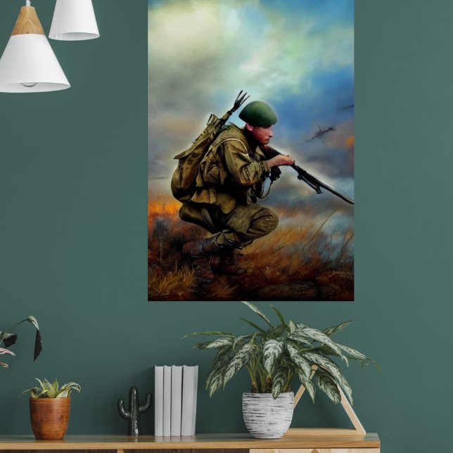 Póster Modern Soldier AI Digital Art Poster #01 (Salón 1)