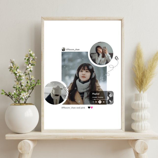 Póster Modern Winter Aesthetic Minimalist Photo Collage (Subido por el creador)