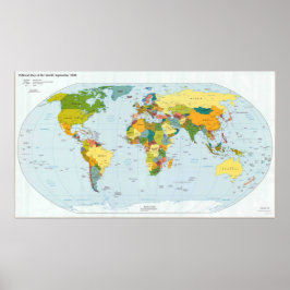 Póster Modern World Map Poster 2006