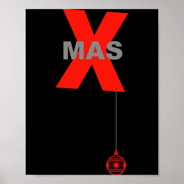 Póster Modern Xmas With Christmas Tree Ornament  (Frente)