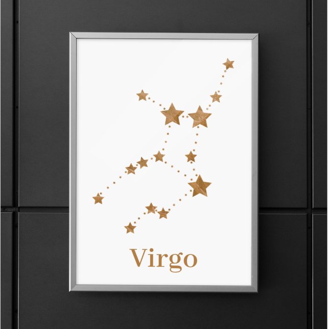 Póster Modern Zodiac Sign Gold Virgo | Element Earth (Subido por el creador)