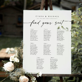 Póster Moderna 8 Mesas Encuentra Su Asiento