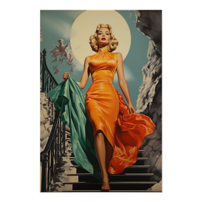 Póster Moderna a mediados del siglo (Anverso)