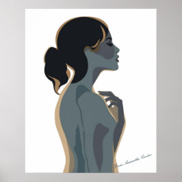 Póster Moderna Boho Wall Art Elegante Mujer Minimalista