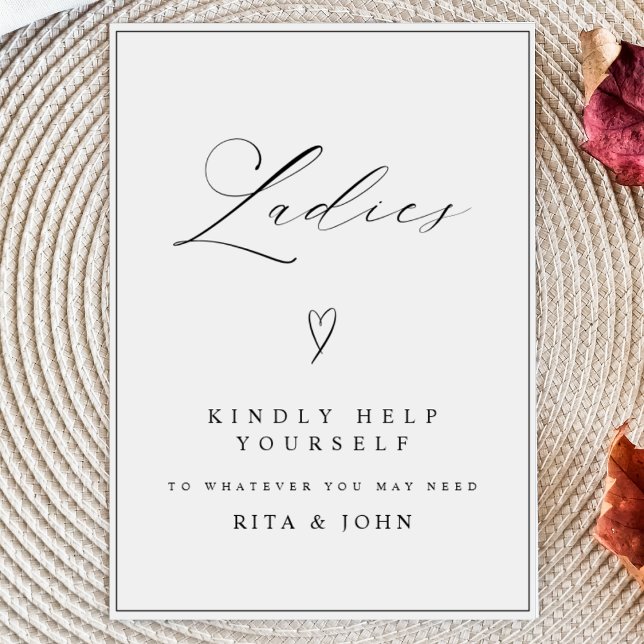 Póster Moderna caligrafía Damas Baño Boda Rótulo (Subido por el creador)