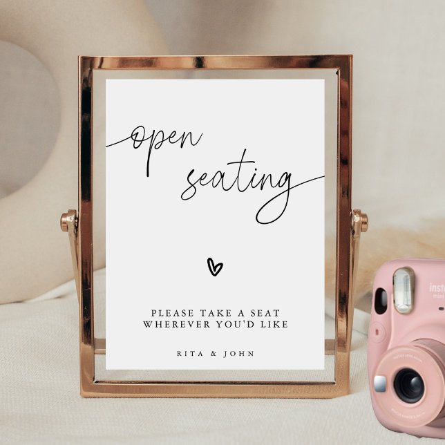 Póster Moderna caligrafía Rótulo Boda de asientos abierto (Subido por el creador)