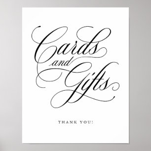 Póster Moderna caligrafía tarjetas y Rótulo de regalos in
