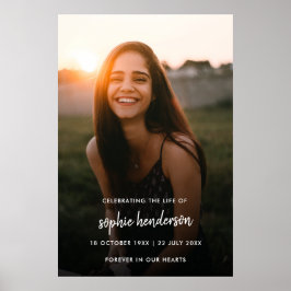 Póster Moderna celebración funeraria de la foto conmemora