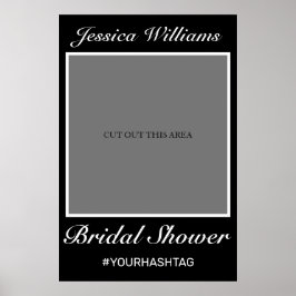 Póster Moderna ducha de novia Minimalista negra, foto de 