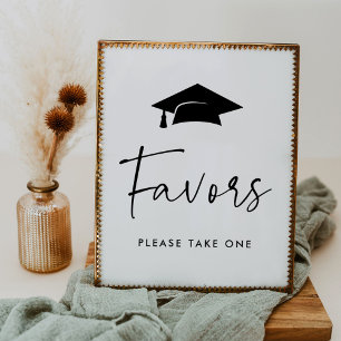 Póster Moderna fiesta de graduación favorece el Rótulo
