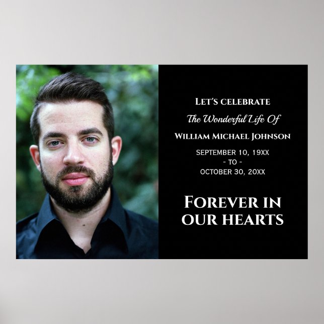 Póster Moderna Foto Personalizada Por Siempre en Nuestros (Frente)