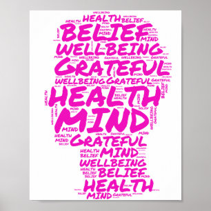 Póster Moderna Gratitude Wall Art Minimalista