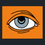 Póster Moderna Insomniac Eye Pop Art<br><div class="desc">Haga una declaración audaz con este poster contemporáneo de ojos cansados, que presenta un diseño minimalista llamativo con un fondo naranja vívido. Perfecto para insomnios, lechuzas o amantes del arte pop moderno, esta pieza captura la esencia de la fatiga y la vigilia de una manera visualmente atractiva. Ideal para habitaciones,...</div>