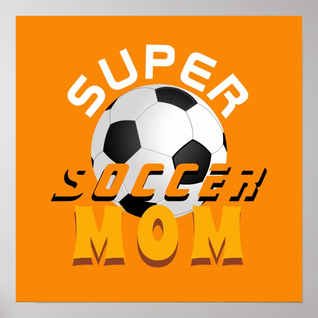 Póster Moderna madre deportiva futbolera (Frente)