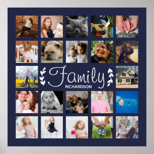 Póster Moderna Marina de 22 Collages de fotos familiares