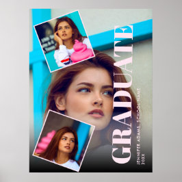 Póster Moderna revista 3 Fotos Graduación