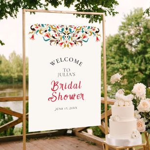 Póster Moderna Romántica Elegante Wreath Bridal Ducha